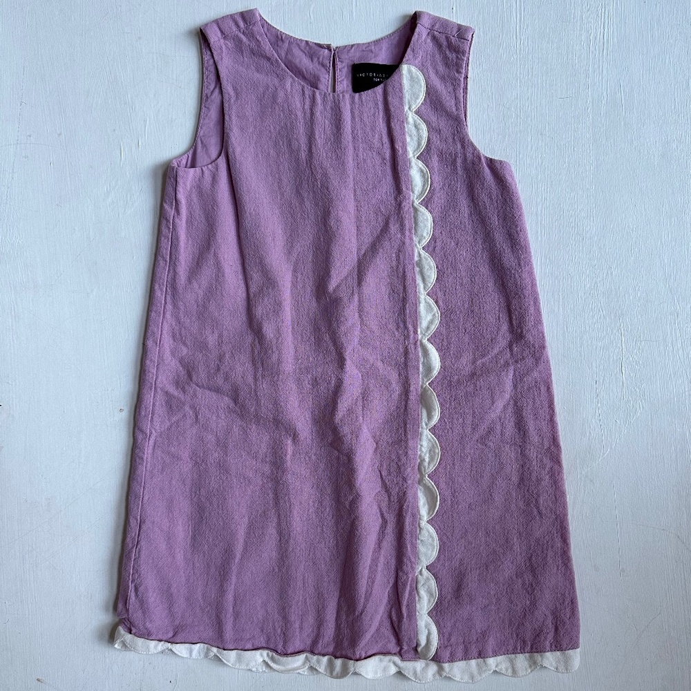 Victoria Beckham For Target Purple Scalloped Shift Dress